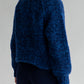 V NECK BOUCLE PULLOVER - SKY NAVY