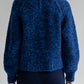 V NECK BOUCLE PULLOVER - SKY NAVY