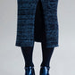 VIRA V NECK DRESS - COBALT MARL