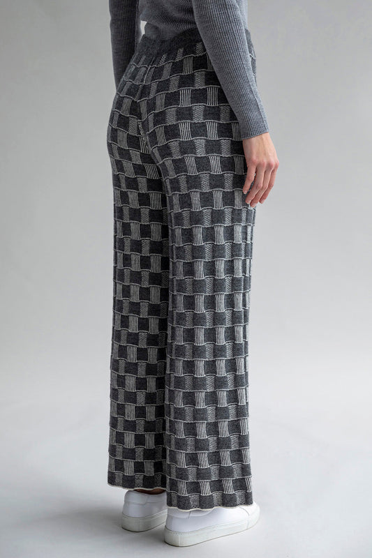 ZOE TROUSERS - GREY IVORY