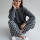 ZOE TROUSERS - GREY IVORY