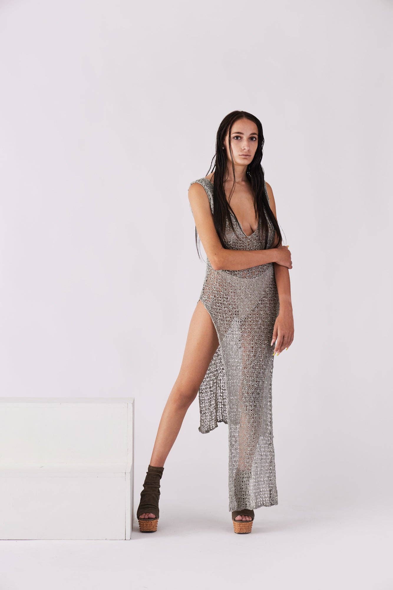 XCONCEPT - PYLON TOP FUR - HANDKNITTED TOP WITH VENT