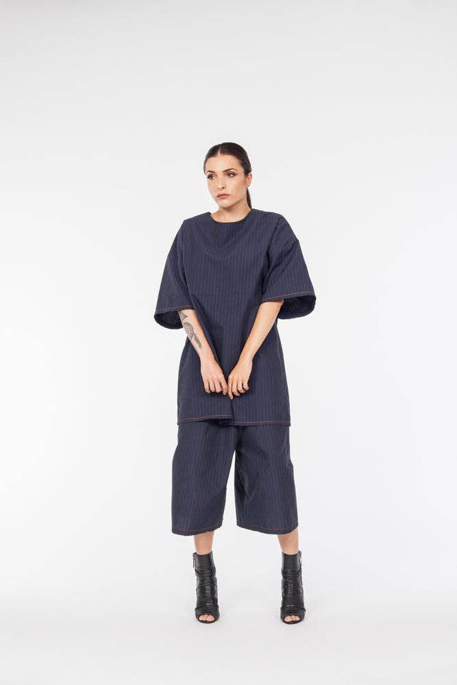 Basket Pinstripe Top